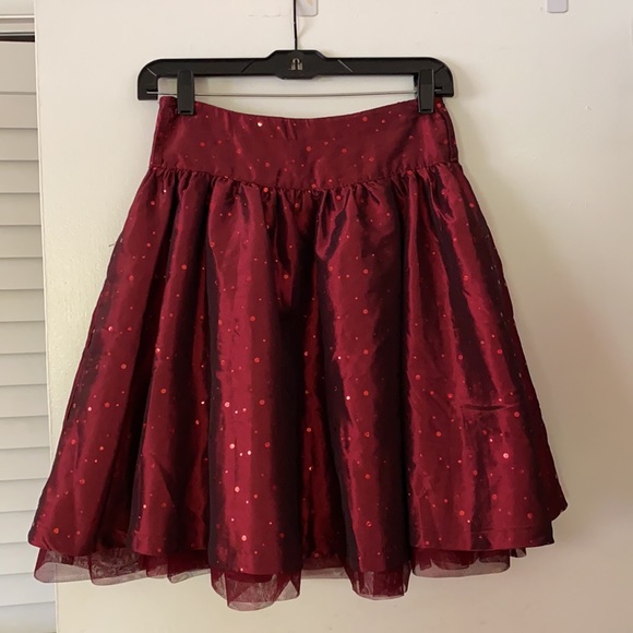 Red Sequin Skirt - Picture 3 of 6